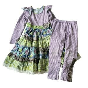 Mustard Pie Emerald Dance Dress + Leggings